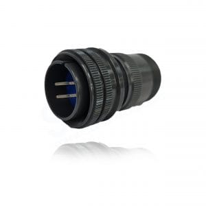 Fujikura, D/MS3106A14S-2P, Straight Plug, 4 size 16 Pin Contacts, Shell Size 14S, Black Trivalent Chromate.