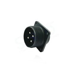 Fujikura, D/MS3102A24-22P, Box Mounting Receptacle, 4 size 8 Pin Contacts, Shell Size 24, Black Trivalent Chromate.