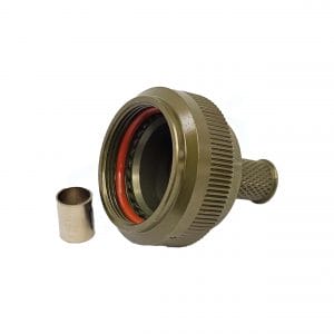 Polamco, 91H1-17-04-1-B-HE050, EMI Shielding Adaptor, Shell SIze 17, entry size 04, Straight for MIL-DTL-38999 Series III & IV, Olive Drab Zinc Cobalt.