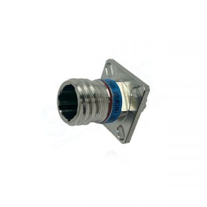 Eaton Souriau, EN3645K0AN35MN, Square Flange Receptacle, 6 size 22D Pin Contacts, shell size 09, Passivated Stainless Steel (K) Plating.