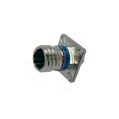 Eaton Souriau, EN3645K0AN35MN, Square Flange Receptacle, 6 size 22D Pin Contacts, shell size 09, Passivated Stainless Steel (K) Plating.