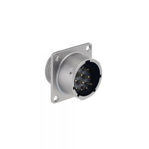 Eaton Souriau, UT0X014E12P, UTOX014E12P, Male Square flange receptacle with solder cup contacts loaded, Shell size: 14 with 12 #16 contacts. Contacts included.