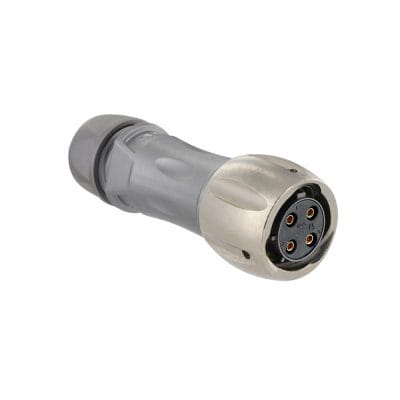 Eaton Souriau, UT0X1MS124P, Male Free hanging receptacle, Shell size: 12 with 3 #16 contacts + ground. Contacts sold separately.
