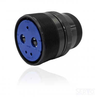 Fujikura, D/MS3101A32-1S, Cable Connecting Receptacle, 2 size 0 and 3 size 12 Socket Contacts, Shell Size 32, Black Trivalent Chromate.