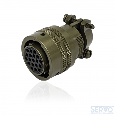 Yeonhab, YH3116F14-19S MIL-DTL-26482 I Style Straight Plug, Green Zinc, Shell Size 14 with 19 Size 20 Socket Contacts.