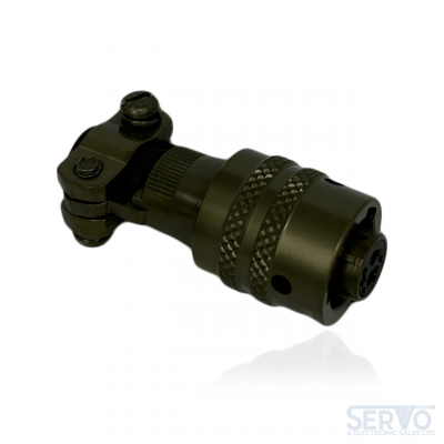Yeonhab, YH3116F8-2S MIL-DTL-26482 I Style Straight Plug, Green Zinc, Shell Size 8 with 2 Size 20 Socket Contacts.