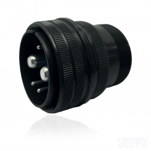 Fujikura, D/MS3106A32-1P, Straight Plug, 2 size 0 and 3 size 12 Pin Contacts, Shell Size 32, Black Trivalent Chromate.